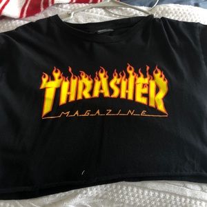 thrasher crop top